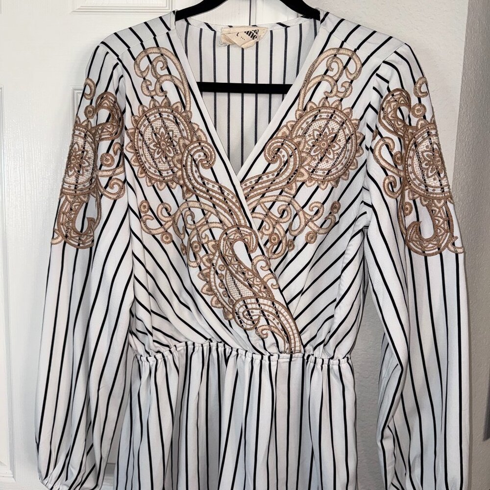 Savanna Jane Women's Long Sleeve Blouse Large